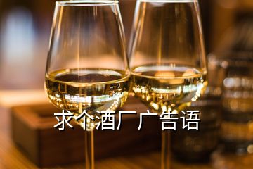 求個酒廠廣告語