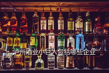 瀘州酒業(yè)小巨人包括哪些企業(yè)