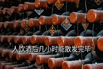 人飲酒后幾小時(shí)能散發(fā)完畢