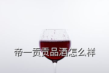 帝一貢貢品酒怎么樣