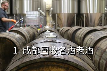 1. 成都回收名酒老酒