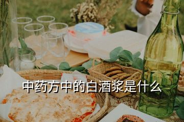 中藥方中的白酒漿是什么