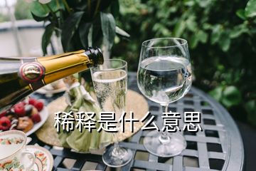 稀釋是什么意思