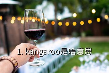 1. kangaroo是啥意思