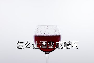 怎么讓酒變成醋啊