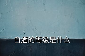 白酒的等級是什么