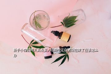 新手小白前兩天高點買入招商中證白酒現(xiàn)在跌了應(yīng)該怎么辦