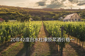 20年42度白水杜康原漿酒價(jià)格一