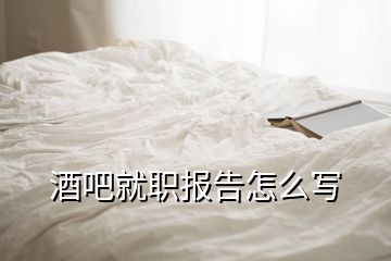 酒吧就職報告怎么寫