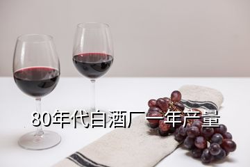 80年代白酒廠一年產量