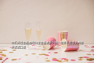 你們買過金醬酒嗎53度金醬酒多少錢一瓶貴不貴想買兩瓶來試試口感