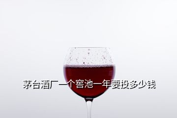 茅臺(tái)酒廠一個(gè)窖池一年要投多少錢