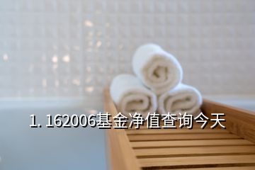 1. 162006基金凈值查詢今天