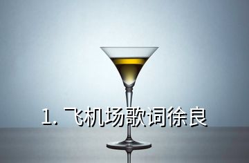 1. 飛機場歌詞徐良