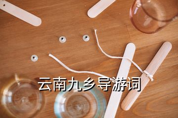 云南九鄉(xiāng)導游詞