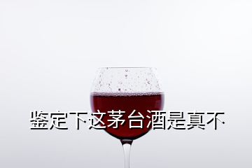 鑒定下這茅臺(tái)酒是真不