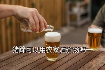 豬蹄可以用農(nóng)家酒煮湯嗎一