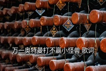 萬(wàn)一奧特曼打不贏小怪獸 歌詞