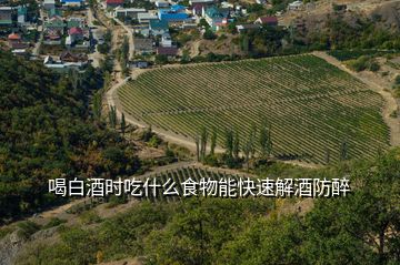 喝白酒時吃什么食物能快速解酒防醉