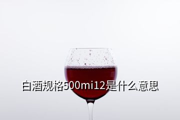 白酒規(guī)格500mi12是什么意思