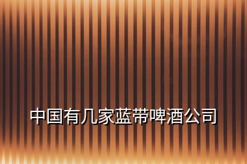 中國(guó)有幾家藍(lán)帶啤酒公司