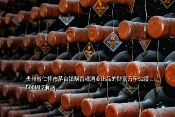 貴州省仁懷市茅臺鎮(zhèn)飄香魂酒業(yè)出品的財富萬年52度500ML2有兩