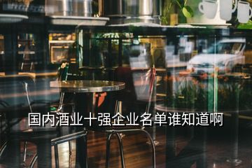 國(guó)內(nèi)酒業(yè)十強(qiáng)企業(yè)名單誰知道啊