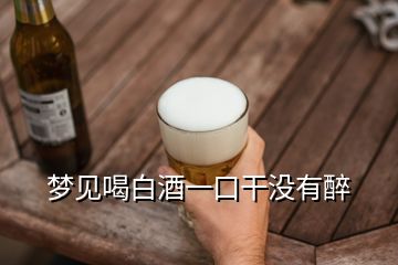 夢見喝白酒一口干沒有醉