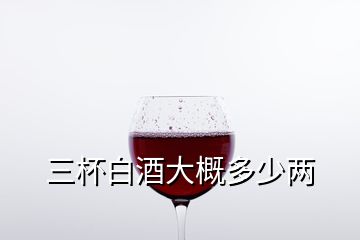 三杯白酒大概多少兩