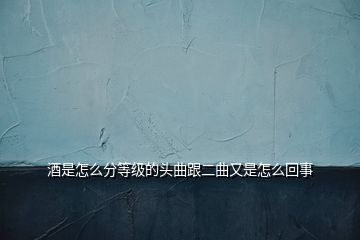 酒是怎么分等級的頭曲跟二曲又是怎么回事