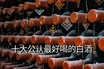 十大公認(rèn)最好喝的白酒