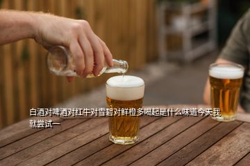 白酒對啤酒對紅牛對雪碧對鮮橙多喝起是什么味道今天我就嘗試一