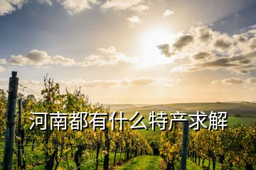 河南都有什么特產(chǎn)求解