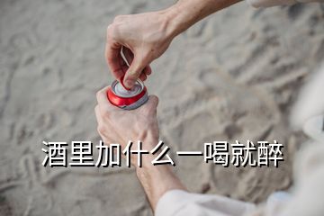 酒里加什么一喝就醉