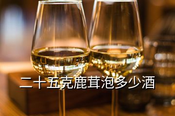 二十五克鹿茸泡多少酒