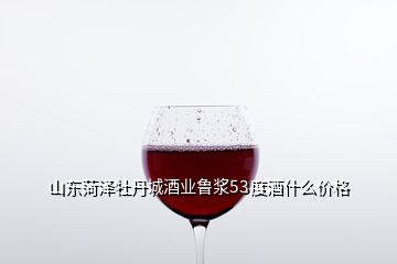 山東菏澤牡丹城酒業(yè)魯漿53度酒什么價(jià)格