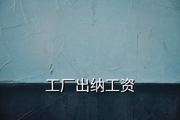 工廠(chǎng)出納工資