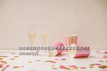 SOS誰能給我寫份低保申請謝謝要求簡單明了100300以內