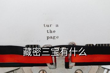 藏密三寶有什么