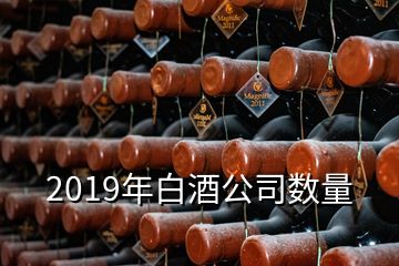 2019年白酒公司數(shù)量