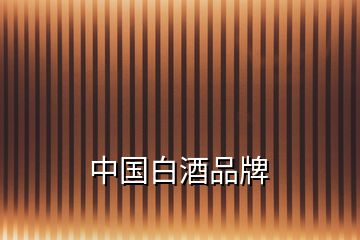 中國(guó)白酒品牌