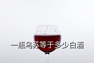 一瓶烏蘇等于多少白酒