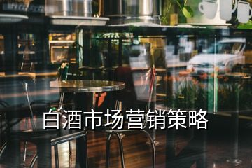 白酒市場(chǎng)營(yíng)銷策略