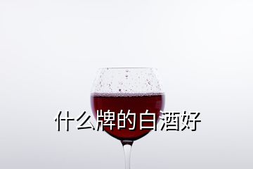 什么牌的白酒好