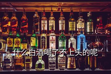 什么白酒喝了不上頭的呢