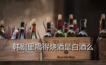 韓劇里喝得燒酒是白酒么