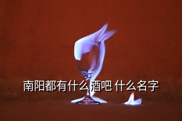 南陽都有什么酒吧 什么名字