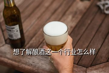 想了解釀酒這一個行業(yè)怎么樣