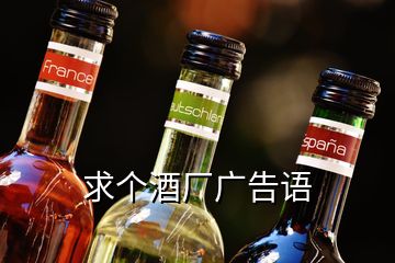 求個(gè)酒廠廣告語