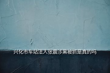 興化市車站法人張震涉黑被抓是真的嗎